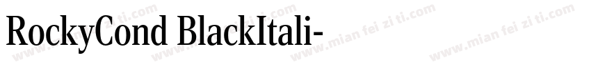 RockyCond BlackItali字体转换